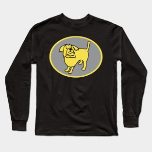 Illuminating Dog on Ultimate Gray Oval Long Sleeve T-Shirt